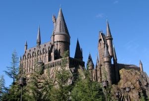 Image shows Hogwarts Castle from Harry Potter.